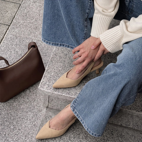 Saby Slingback Kitten Heels