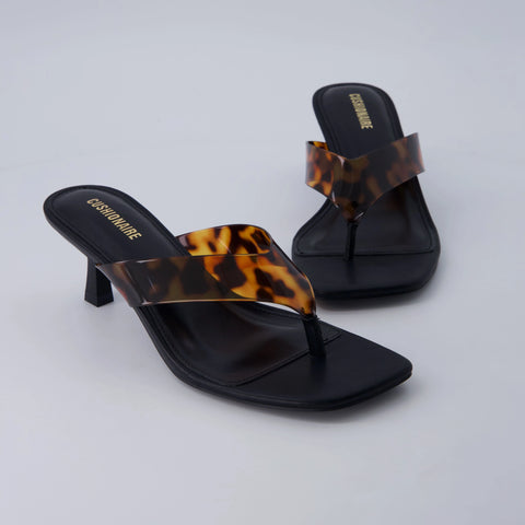 Mezzo Clear Strap Kitten Heels