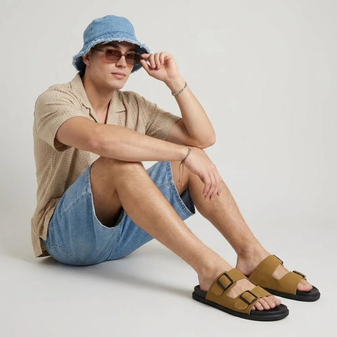 Alpha Genuine Leather Mens Sandals