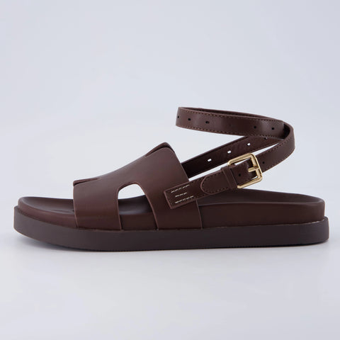 Erika Cut-Out Ankle Wrap Sandals