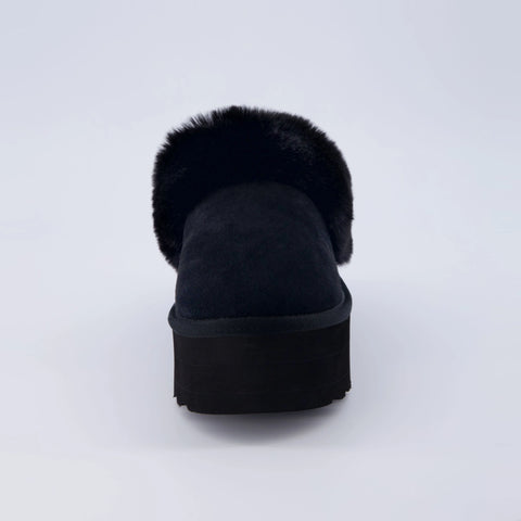 Husky Suede Cozy Platform Mule