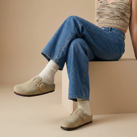Rusty Leather Clogs