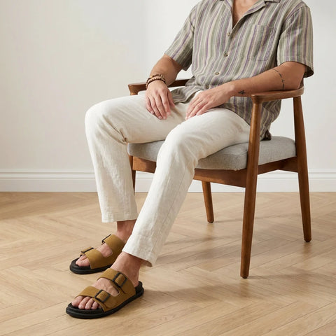 Alpha Genuine Leather Mens Sandals