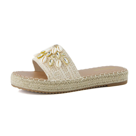 Playa Espadrille Slide Sandals